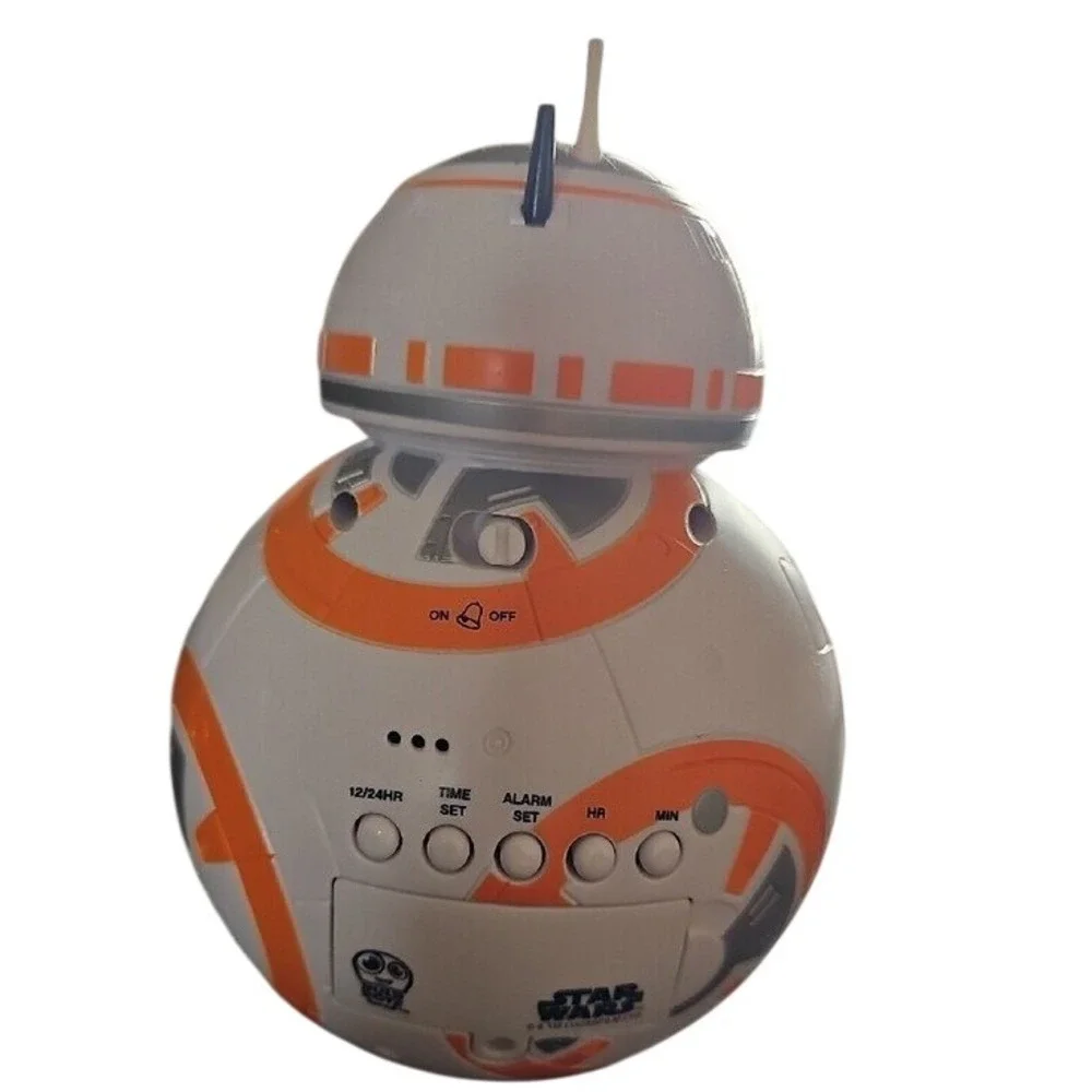 Star Wars BB-8 BulbBotz Digital Alarm Clock Light Up Head 7 Inch Droid White